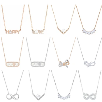 High Quality 1:1 SWA XL019 Jewelry Bow Romantic Charm Elegant Gorgeous Fashion Avant-garde Delicate Female Necklace Wholesale
High Quality 1:1 SWA XL019 Jewelry Bow Romantic Charm Elegant Gorgeous Fashion Avant-garde Delicate Female Necklace Wholesale