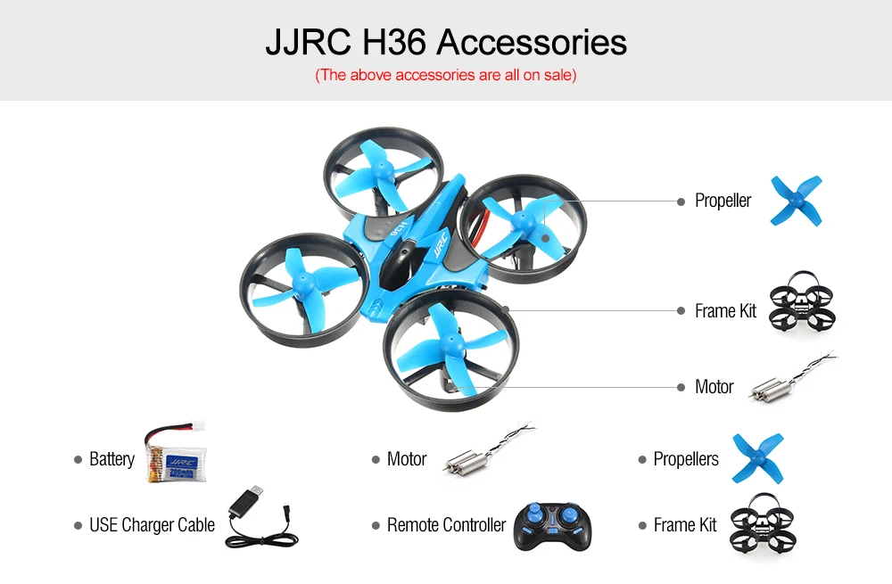 JJRC H36 H36F Mini Drone 2.4G 4CH 6-Axis Speed 3D Flip Headless Mode RC Drones Toy Gift Present RTF VS E010 H8 Mini