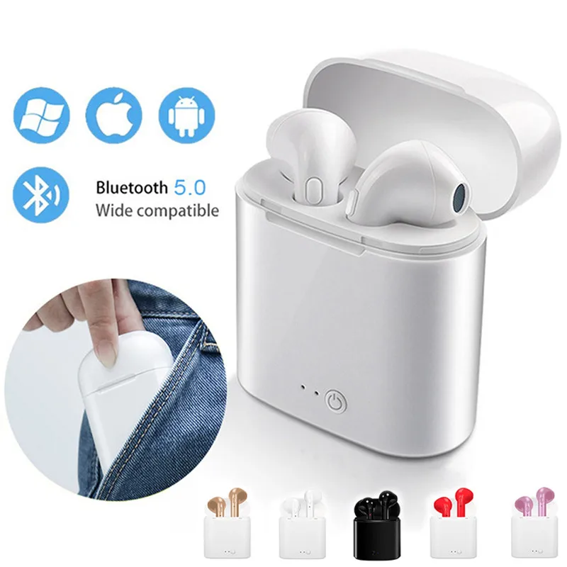 I7s TWS Bluetooth Earphone Stereo Earbud Bluetooth Headset with Charging Pod Wireless Headsets Mic for iPhone Samsung Huawei
I7s TWS Bluetooth Earphone Stereo Earbud Bluetooth Headset with Charging Pod Wireless Headsets Mic for iPhone Samsung Huawei
