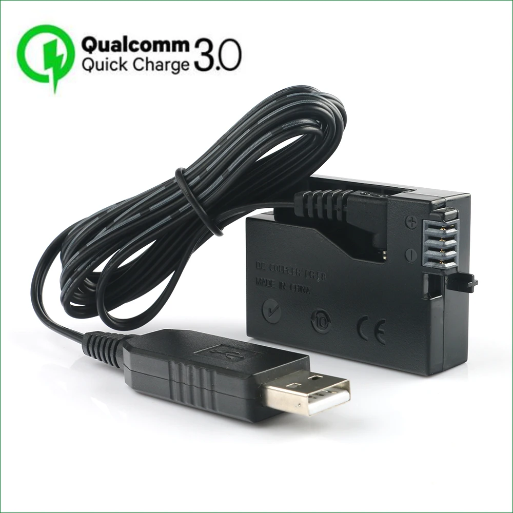 QC3.0 USB TO LP-E8 LP E8 LPE8 Dummy Battery ACK-E8 DR-E8 DC Coupler for Canon EOS 550D 600D 650D 700D T2i T3i T4i X4 X5 X6i
QC3.0 USB TO LP-E8 LP E8 LPE8 Dummy Battery ACK-E8 DR-E8 DC Coupler for Canon EOS 550D 600D 650D 700D T2i T3i T4i X4 X5 X6i