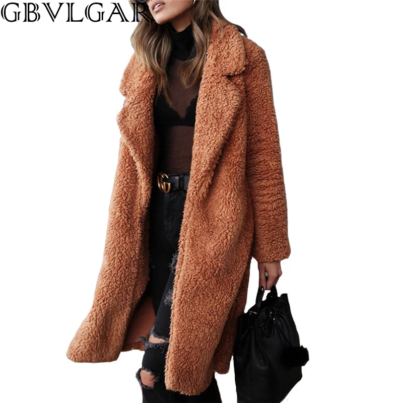 Turn Down Collar Women's Loose Coat Fashion Women Winter Thicken Plush Lapel Solid Color Long Sleeve Warm Cardigan Midi Coat
Turn Down Collar Women's Loose Coat Fashion Women Winter Thicken Plush Lapel Solid Color Long Sleeve Warm Cardigan Midi Coat