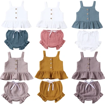2020 Toddler Solid Color Suits For Baby Girl Clothes Set Kids Girls Sleeveless Crop Tops T-shirt PP Shorts Outfits 7 Color 1-5Y
2020 Toddler Solid Color Suits For Baby Girl Clothes Set Kids Girls Sleeveless Crop Tops T-shirt PP Shorts Outfits 7 Color 1-5Y