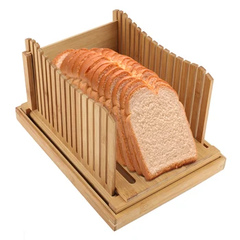 Bamboo Bread Slicer Cutting Guide - Wood Bread Cutter For Homemade Bread, Loaf Cakes, Bagels Foldable And Compact With Crumbs
Bamboo Bread Slicer Cutting Guide - Wood Bread Cutter For Homemade Bread, Loaf Cakes, Bagels Foldable And Compact With Crumbs