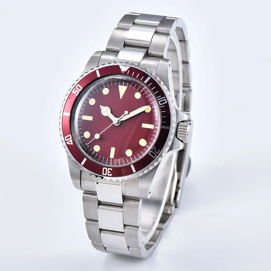 Watch automatic mechanical watch luminous hand red dial men's movement 40 mm steel shell aluminum bezel brushed bracelet 6ab
Watch automatic mechanical watch luminous hand red dial men's movement 40 mm steel shell aluminum bezel brushed bracelet 6ab
