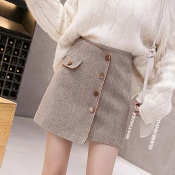 Vintage Striped Tweed A-line Skirt For Women's 2020 New Single Breasted High Waist Short Skirt Grils Korean Mini Skirt Woman
Vintage Striped Tweed A-line Skirt For Women's 2020 New Single Breasted High Waist Short Skirt Grils Korean Mini Skirt Woman
