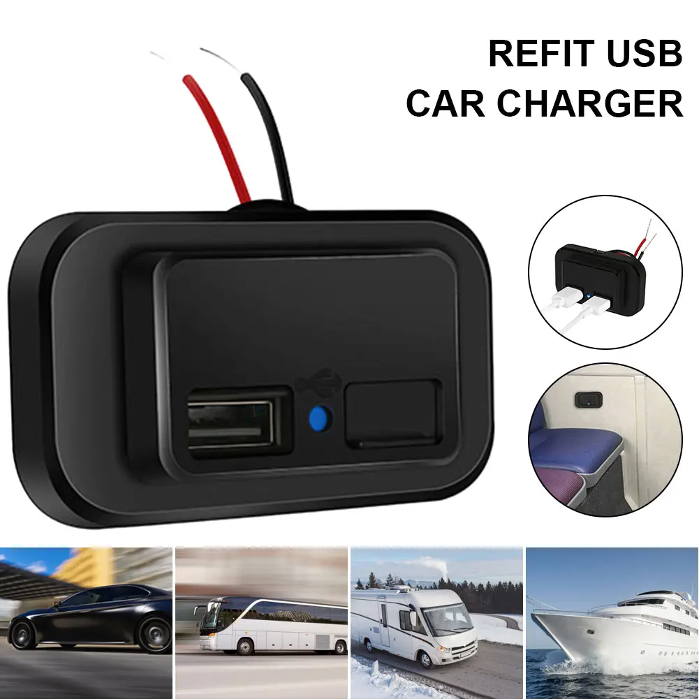 Dual USB Car Charger Socket 12V/24V 3.1A 4.8A USB Charging Outlet Power Adapter for Motorcycle Camper Truck ATV Boat Car RV
Dual USB Car Charger Socket 12V/24V 3.1A 4.8A USB Charging Outlet Power Adapter for Motorcycle Camper Truck ATV Boat Car RV