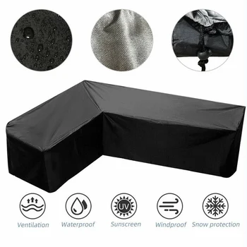 Outdoor Garden Furniture Rain Cover Waterproof L Shape Sofa Protection Set Garden Patio Rain Snow Dustproof Black Covers
Outdoor Garden Furniture Rain Cover Waterproof L Shape Sofa Protection Set Garden Patio Rain Snow Dustproof Black Covers