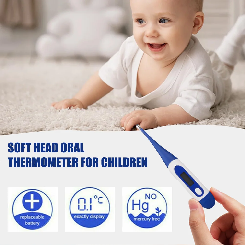 Electronic Digital LCD Thermometer Medical Fever Rubber Baby Adult Body Safe Soft 360 degrees ratation in stock fast shipping
Electronic Digital LCD Thermometer Medical Fever Rubber Baby Adult Body Safe Soft 360 degrees ratation in stock fast shipping