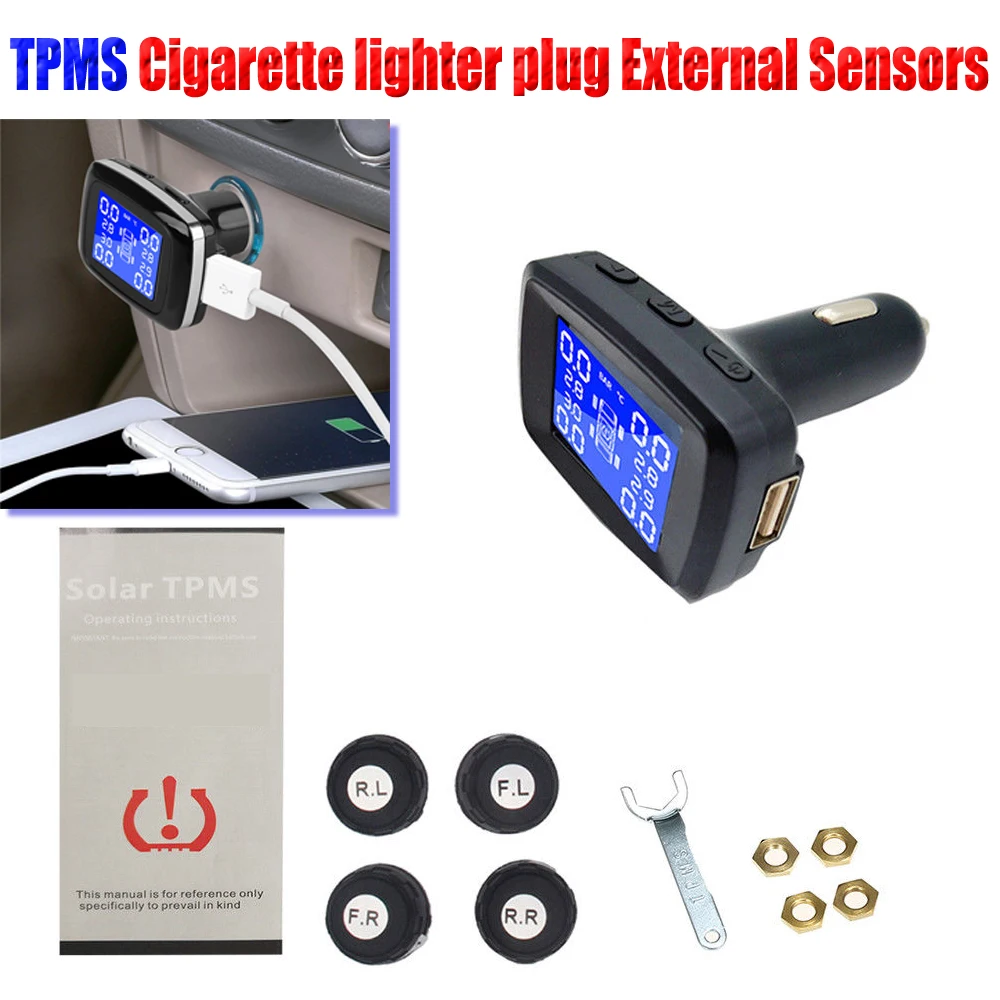 TPMS Wireless Car Tire Pressure Monitoring System LCD Display With 4 External Sensors
TPMS Wireless Car Tire Pressure Monitoring System LCD Display With 4 External Sensors
