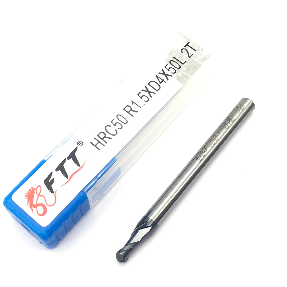 1PC HRC50 R1.5XD4X50L 2 flute End Mill Tungsten Steel Ball Nose Cutting Tools CNC Milling Cutter Solid Carbide Ball Nose
1PC HRC50 R1.5XD4X50L 2 flute End Mill Tungsten Steel Ball Nose Cutting Tools CNC Milling Cutter Solid Carbide Ball Nose