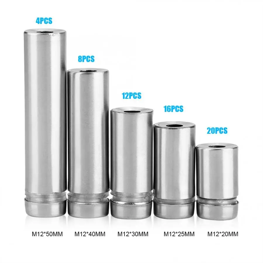 Nylon Screws Bolt Nuts Set 60pcs M12 Stainless Steel SS304 Glass Standoff Advertise Fixing Pin Sign Mounting Hardware
Nylon Screws Bolt Nuts Set 60pcs M12 Stainless Steel SS304 Glass Standoff Advertise Fixing Pin Sign Mounting Hardware