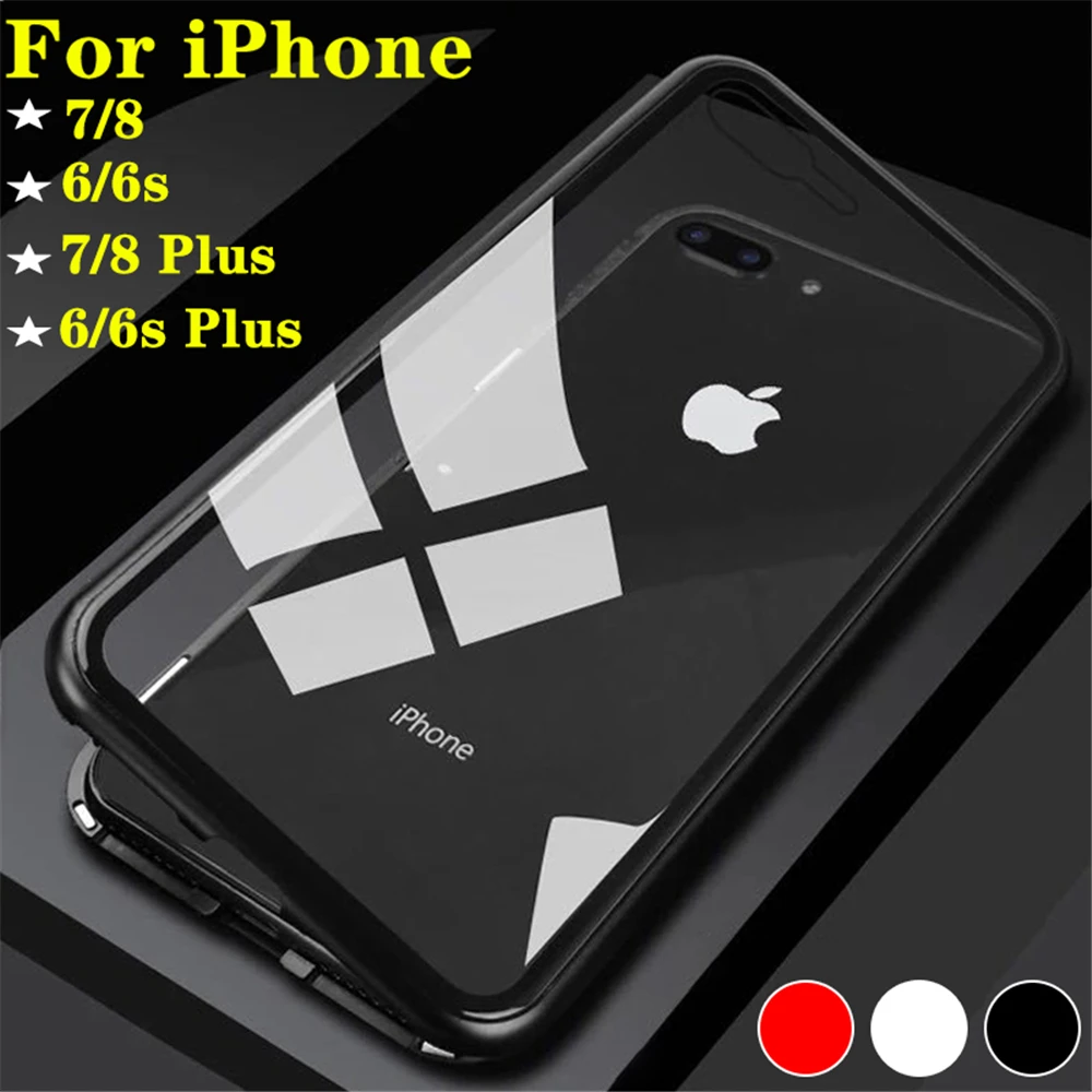 Case on For iphone 6 7 8 6s plus Folio Hard bumper Magnetic Adsorption Metal aiphone Phone 8plus Luxury Transparent Cover Coqu
Case on For iphone 6 7 8 6s plus Folio Hard bumper Magnetic Adsorption Metal aiphone Phone 8plus Luxury Transparent Cover Coqu