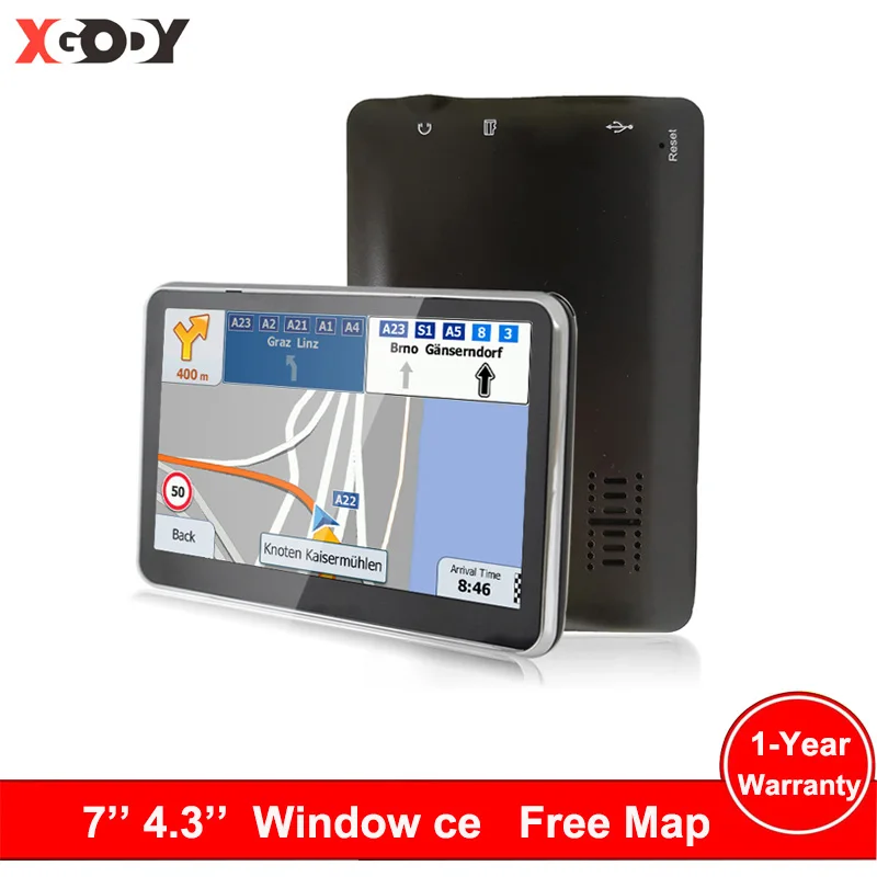 

XGODY 7" 4.3'' HD Truck Car GPS Navigation FM Sat Nav 128/8GB GPS auto Free Map Updated Russia Navitel Map Navigator Automobile