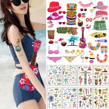 Besegad 32pcs Hawaiian Luau Party Photo Booth Props with 8 Sheet Temporary Tattoo for Tropical Holiday Beach Party Supplies
Besegad 32pcs Hawaiian Luau Party Photo Booth Props with 8 Sheet Temporary Tattoo for Tropical Holiday Beach Party Supplies