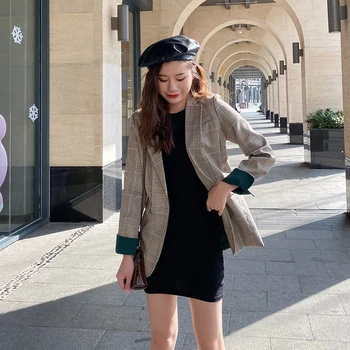 Will check blazer female in long han edition casual women's British autumn wind web celebrity small suit
Will check blazer female in long han edition casual women's British autumn wind web celebrity small suit