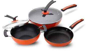 High-grade thick wok three-piece flat-bottom iron pot practical non-stick cookware set three-piece set of 5
High-grade thick wok three-piece flat-bottom iron pot practical non-stick cookware set three-piece set of 5