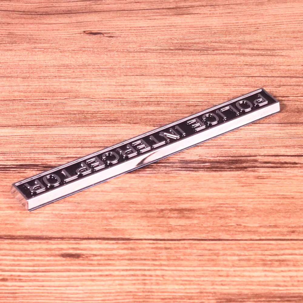 POLICE INTERCEPTOR Metal Black Car Trunk Emblem Badge Sticker Fit for Ford Mustang VW Passat Golf Tiguan Honda CRV Car Styling (6)