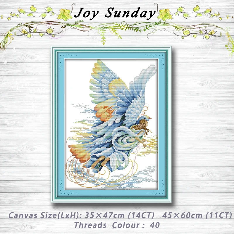 

Flying angel Wing Patterns dmc 14CT 11CT Counted Cross Stitch Sets embroidery set Needlework kit chinese cross stitch Home decor