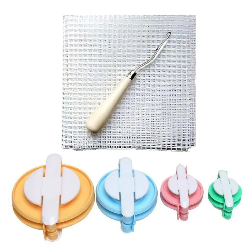 2020 New Pompom Maker Fluff Ball Weaver Crochet Needle Mesh Net Cloth Knitting DIY Tool