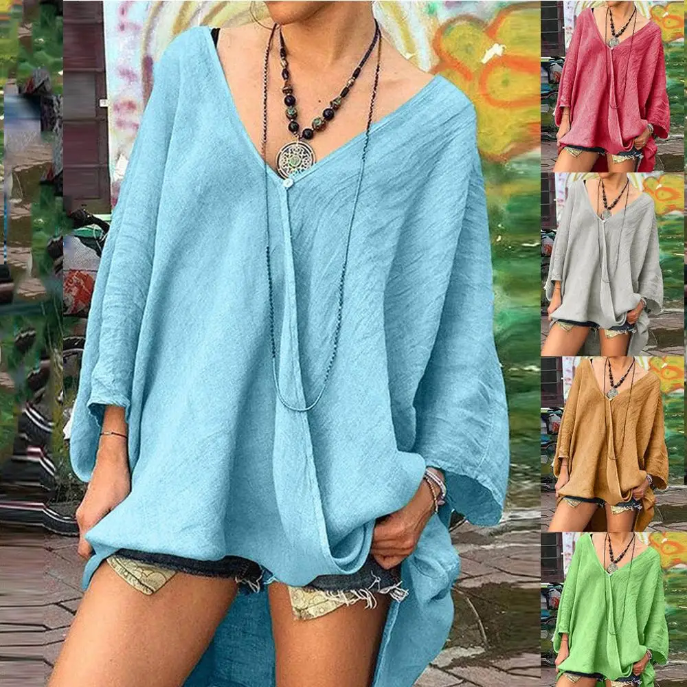 2019 autumn new chiffon shirt women trend comfortable loose casual V-neck shirt 
2019 autumn new chiffon shirt women trend comfortable loose casual V-neck shirt
