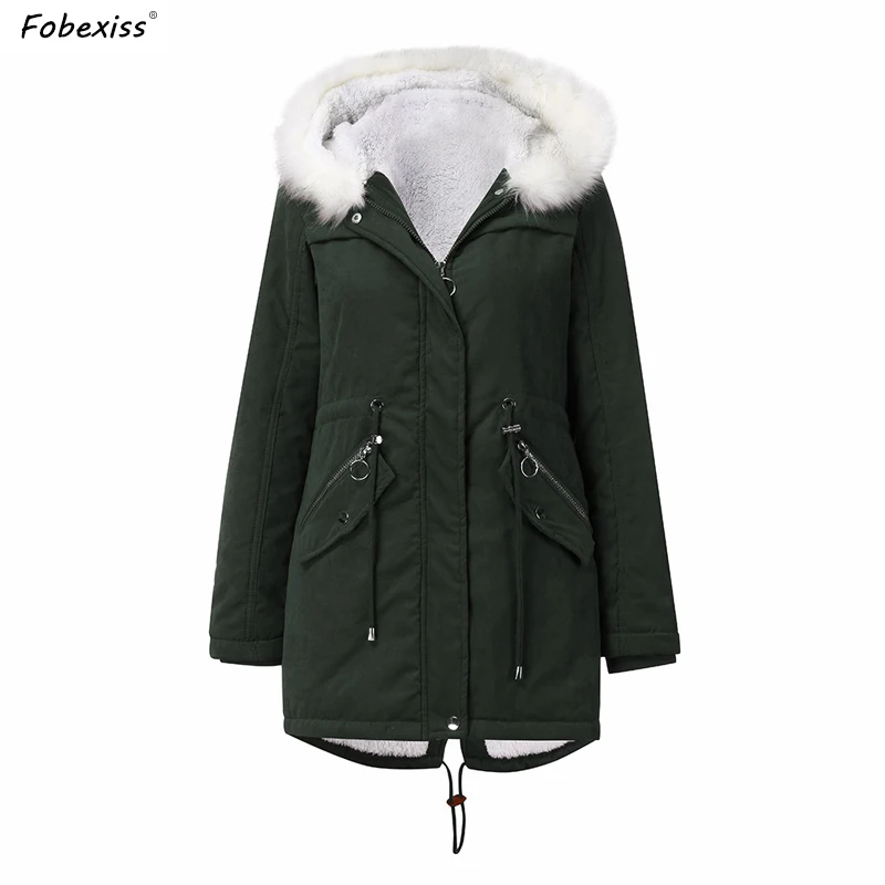 Casual Green Plush Hooded Parkas Women Warm Winter Outerwear Plus Size Loose Overcoat Drawstring Slim Waist Oversized Snow Coat 
Casual Green Plush Hooded Parkas Women Warm Winter Outerwear Plus Size Loose Overcoat Drawstring Slim Waist Oversized Snow Coat
