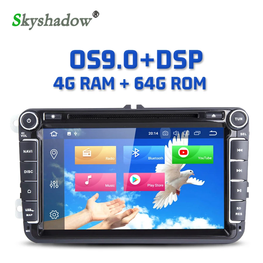 Автомобильный dvd-плеер DSP IPS Android 9 0 4 Гб ОЗУ + 64 ГБ RDS радио Bluetooth 2 GPS карта Wifi TPMS