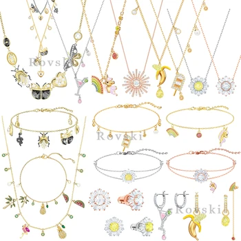 SWA Original Classic Brand Romantic Animal Ring Bracelet Necklace Is Suitable for Ladies To Attend Party Jewelry Wholesale Gifts 
SWA Original Classic Brand Romantic Animal Ring Bracelet Necklace Is Suitable for Ladies To Attend Party Jewelry Wholesale Gifts