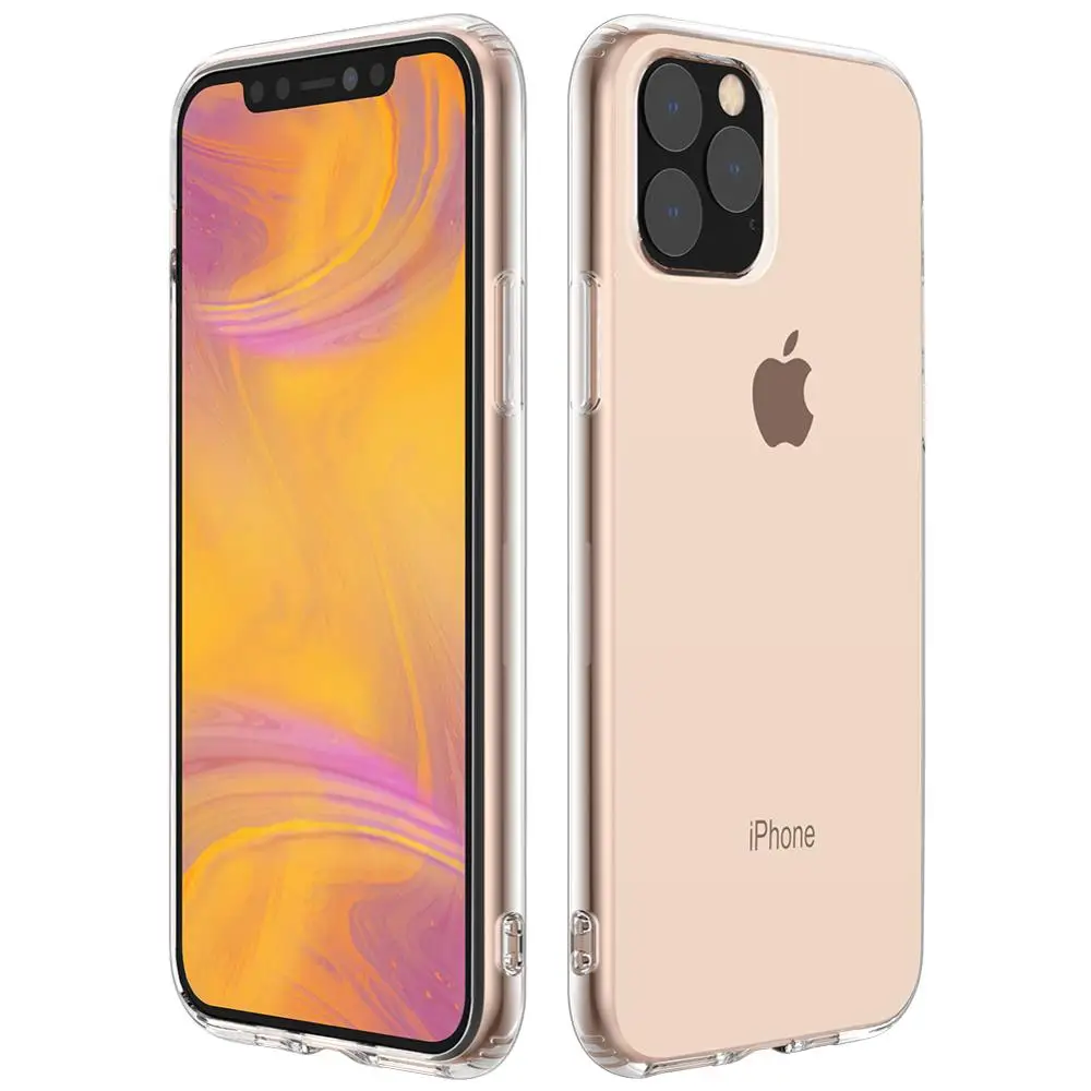 Ультратолстый Прозрачный чехол для iPhone 11 1000 шт. противоскользящий из ТПУ 6