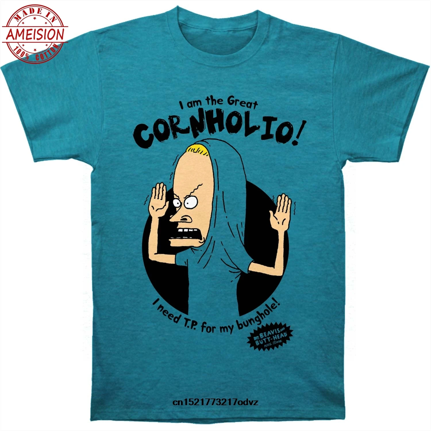 Забавная Мужская футболка новинка Beavis Butthead The Great cornalio с круглым вырезом