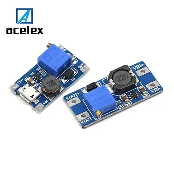 MT3608 DC-DC Adjustable Boost Module 2A Boost Plate Step Up Module with MICRO USB 2V-24V to 5V 9V 12V 28V 
MT3608 DC-DC Adjustable Boost Module 2A Boost Plate Step Up Module with MICRO USB 2V-24V to 5V 9V 12V 28V