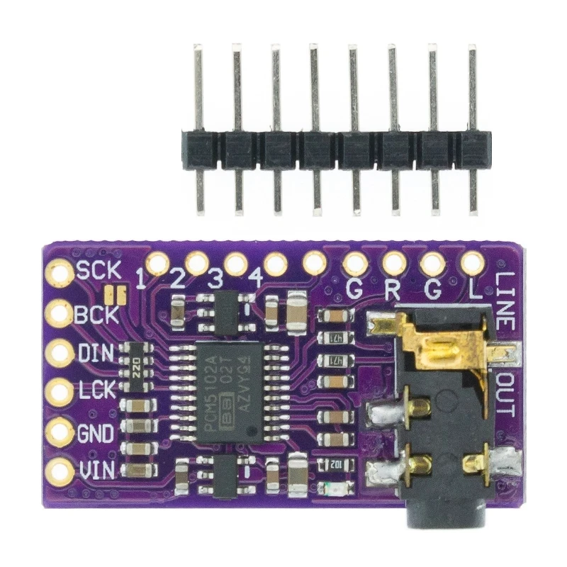 Интерфейс I2S GY-PCM5102A DAC декодер плеер модуль для Raspberry Pi pHAT формат цифровая