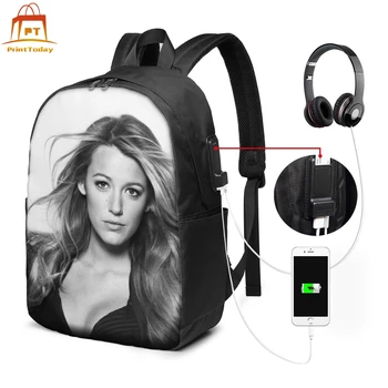 

Blake Lively Backpack Blake Lively Backpacks High quality Pattern Bag Teenage Trend Multifunction Bags