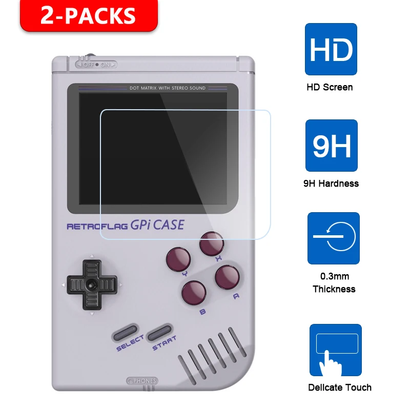2Pcs Tempered Glass Screen Protector for Retroflag GPi CASE (Full Cover the LCD Screen)
2Pcs Tempered Glass Screen Protector for Retroflag GPi CASE (Full Cover the LCD Screen)