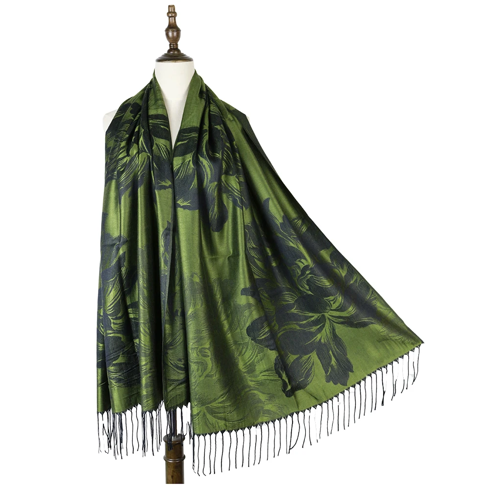 

tippet women scarf woven shawl fashion cape jacquard pashmina winter kashmir florals hijabs femme muffler stole mujer wrap shawl