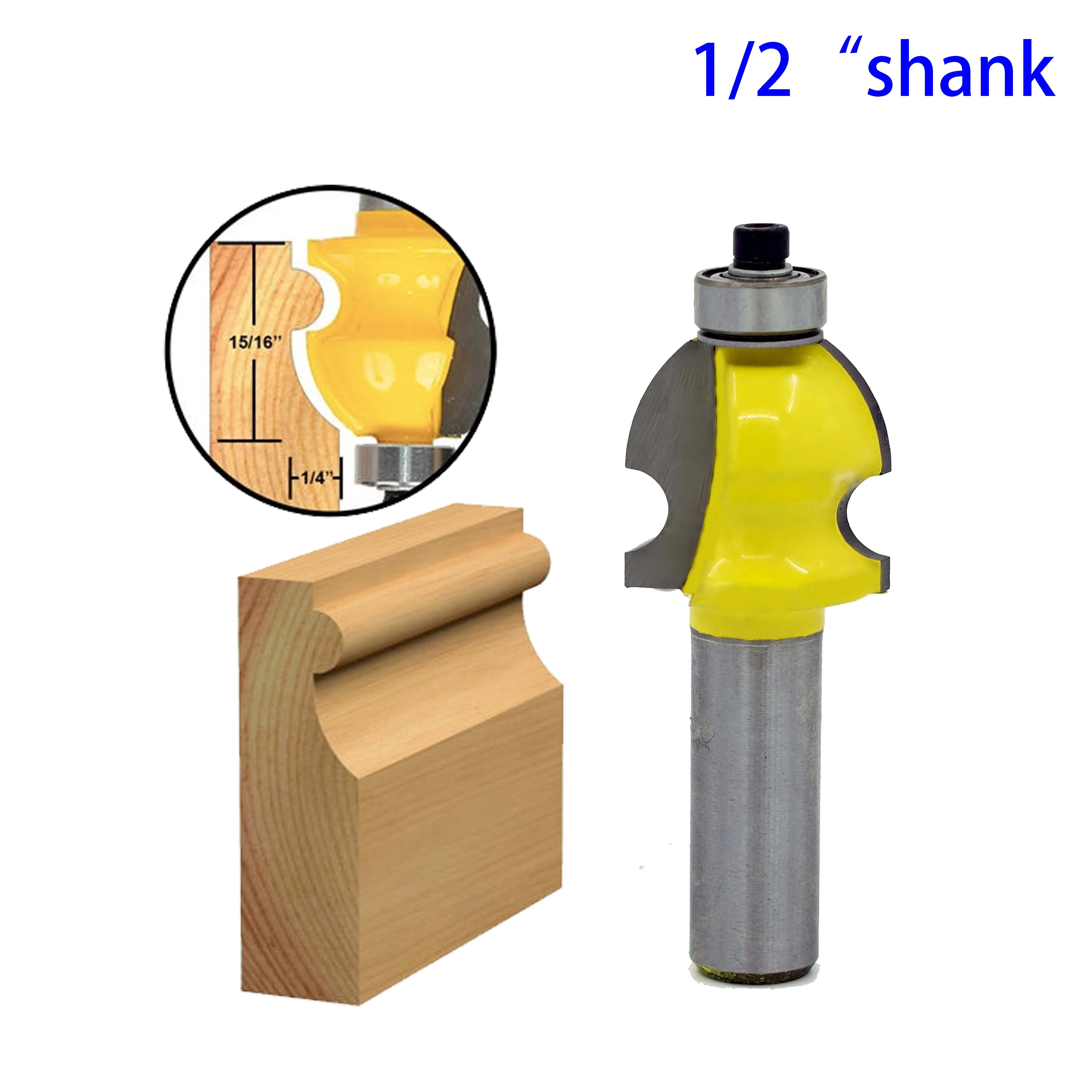 1PC Architectural Molding Router Bit - 1/2" Shank Line knife Woodworking cutter Tenon Cutter for Woodworking Tools
1PC Architectural Molding Router Bit - 1/2" Shank Line knife Woodworking cutter Tenon Cutter for Woodworking Tools