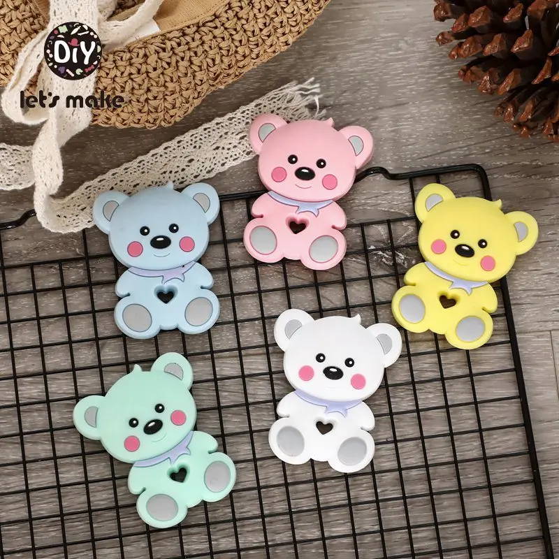 Let's Make Silicone Rodent Food Grade 1PC Animals Bear Bead Teething PVC Free DIY Pendant Fittings Baby Products For Children
Let's Make Silicone Rodent Food Grade 1PC Animals Bear Bead Teething PVC Free DIY Pendant Fittings Baby Products For Children
