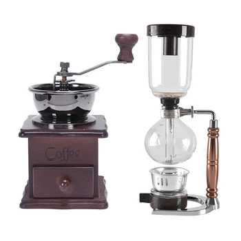 Manual Coffee Grinder, Hand Coffee Beans Grinding Machine & Japanese Style Siphon Coffee Maker Tea Siphon Pot
Manual Coffee Grinder, Hand Coffee Beans Grinding Machine & Japanese Style Siphon Coffee Maker Tea Siphon Pot