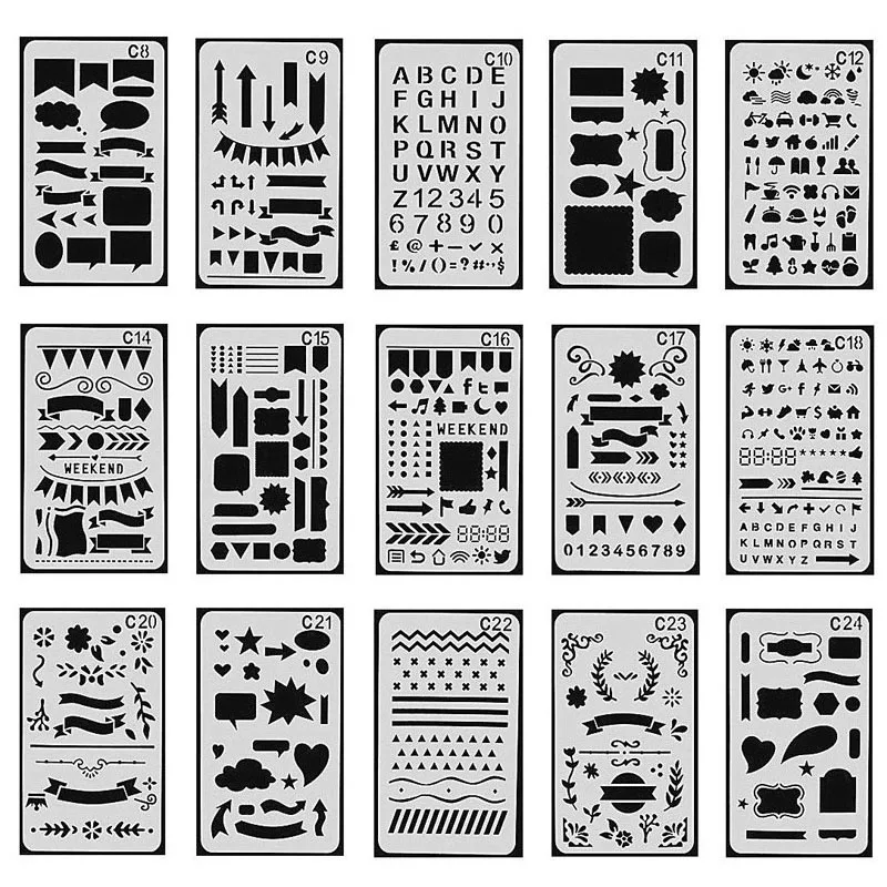 24 Styles New Design Pattern Layering Stencils For Wall Painting Scrapbook Coloring Embossing Album Paper Template Decorative
24 Styles New Design Pattern Layering Stencils For Wall Painting Scrapbook Coloring Embossing Album Paper Template Decorative