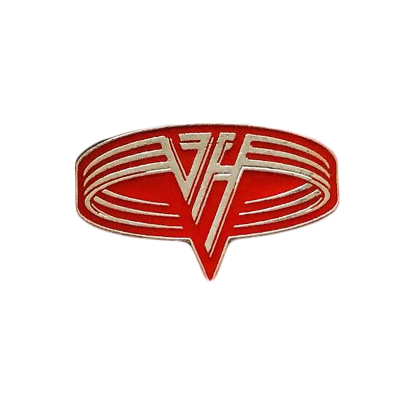 Фото Эмалированная брошь с логотипом ван Халена значок героя гитары один в раз стиле