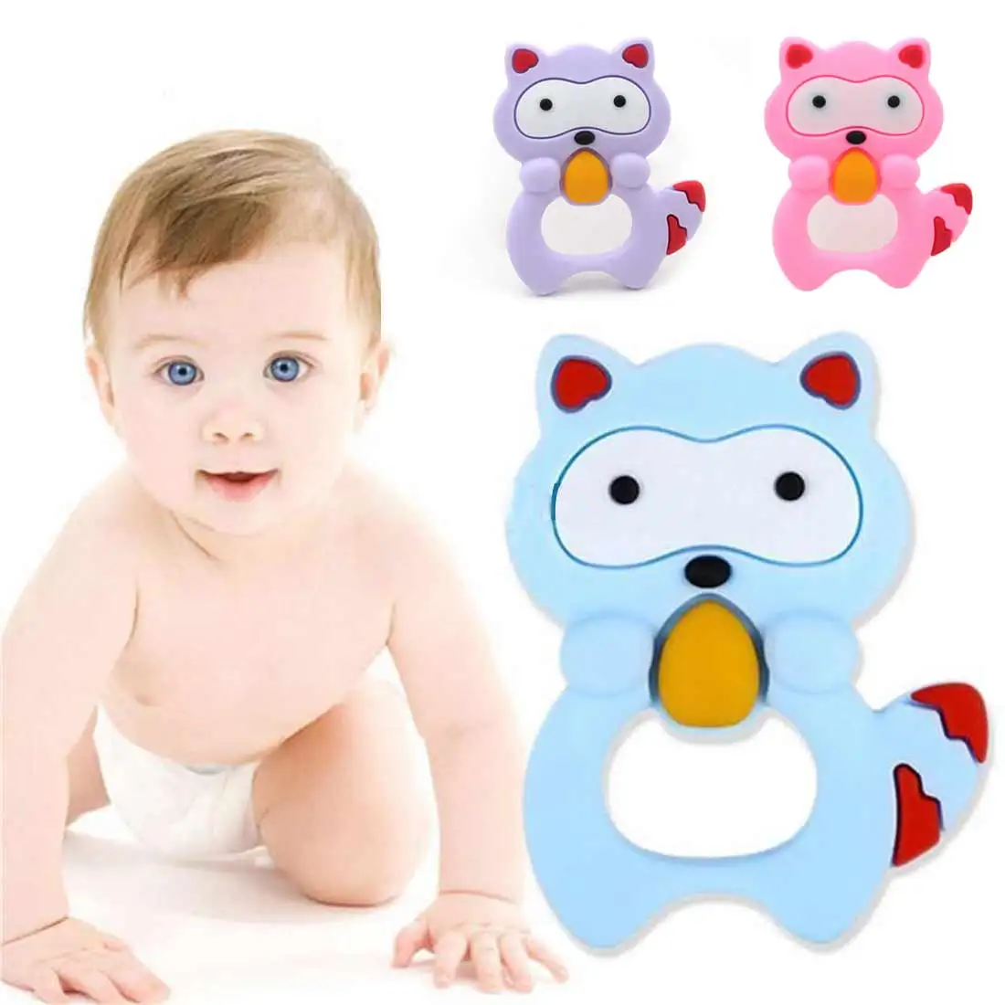 Cartoon Baby Silicone Teethers Koala Owl Elephant Baby Ring Teether Silicone Chew Baby Teething Gift Toddler
Cartoon Baby Silicone Teethers Koala Owl Elephant Baby Ring Teether Silicone Chew Baby Teething Gift Toddler