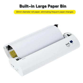 A4 210mm Mini Mobile Photo Printer 203dpi Portable Thermal Printer BT USB Connection with 1 Roll Thermal Paper Support Printing
A4 210mm Mini Mobile Photo Printer 203dpi Portable Thermal Printer BT USB Connection with 1 Roll Thermal Paper Support Printing