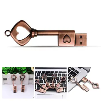 Heart Key USB Flash Drive Metal U Disk Retro Key Shape For Notebook Flash PC Memory Drive Laptop Stick USB Creative Gifts E2A4
Heart Key USB Flash Drive Metal U Disk Retro Key Shape For Notebook Flash PC Memory Drive Laptop Stick USB Creative Gifts E2A4
