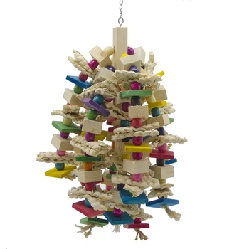 Large Parrot Chewing Toy - Bird Parrot Blocks Knots Tearing Toy Bird Cage Bite Toy For African Grey Macaws Cockatoos 
Large Parrot Chewing Toy - Bird Parrot Blocks Knots Tearing Toy Bird Cage Bite Toy For African Grey Macaws Cockatoos