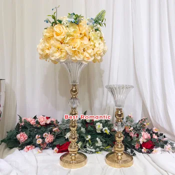 Free shipment 10pcs/lot New Design crystal big bead metal gold flower vase pillar centerpiece for wedding decoration event party
Free shipment 10pcs/lot New Design crystal big bead metal gold flower vase pillar centerpiece for wedding decoration event party