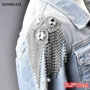High Quality Clear Crystal Rhinestone Applique Tassel Wedding Dress Decoration Glass Strass Patches Sewing Garment DIY Fabric
High Quality Clear Crystal Rhinestone Applique Tassel Wedding Dress Decoration Glass Strass Patches Sewing Garment DIY Fabric