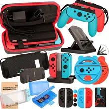 EOVOLA Accessories Kit for Nintendo Switch OLED Model Games Bundle Wheel Grip Caps Carrying Case Screen Protector Contr
EOVOLA Accessories Kit for Nintendo Switch OLED Model Games Bundle Wheel Grip Caps Carrying Case Screen Protector Contr