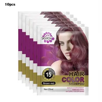 10pcs Hair Color Shampoo 15mis Moisturizing DIY Hair Styling Hair Dye Shampoo Natural Organic Temporary Red GoldCoffe Hair Dye
10pcs Hair Color Shampoo 15mis Moisturizing DIY Hair Styling Hair Dye Shampoo Natural Organic Temporary Red GoldCoffe Hair Dye