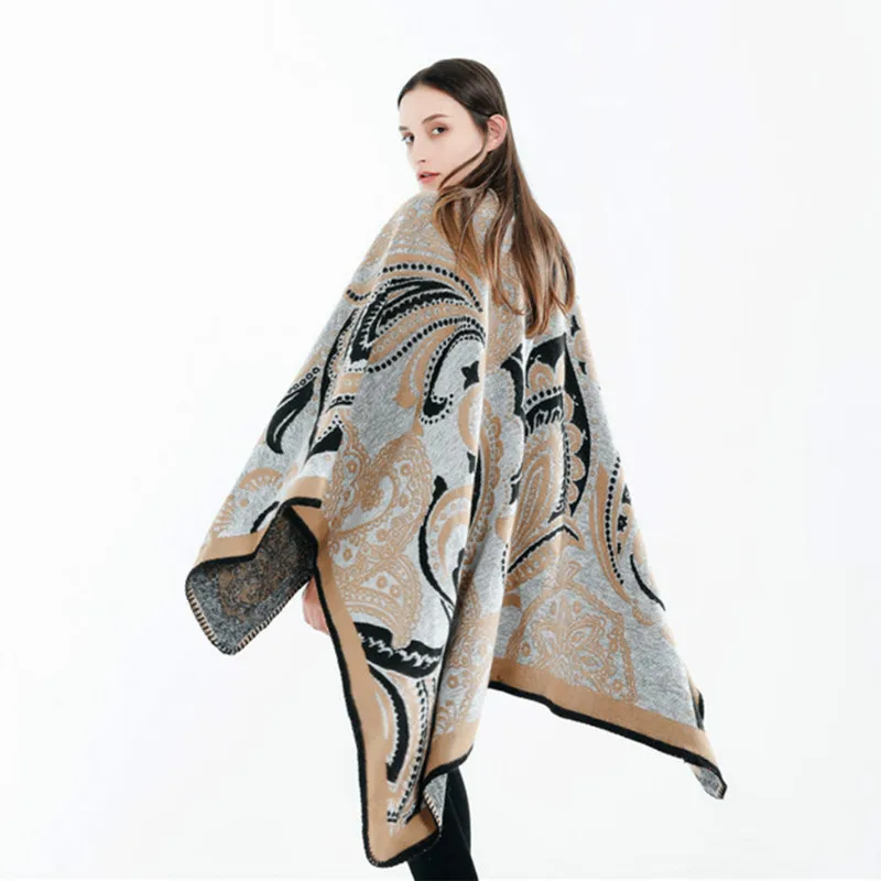 Best selling new European and American style autumn and winter color matching large cashew fruit imitation cashmere split shawl
Best selling new European and American style autumn and winter color matching large cashew fruit imitation cashmere split shawl