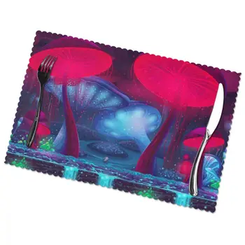 Table Mats Drink Coaster Table Placemats Magic Mushroom Hollow Mystical Print Coffee Mug Cup Coasters 6 PCS Non-slip Pads
Table Mats Drink Coaster Table Placemats Magic Mushroom Hollow Mystical Print Coffee Mug Cup Coasters 6 PCS Non-slip Pads