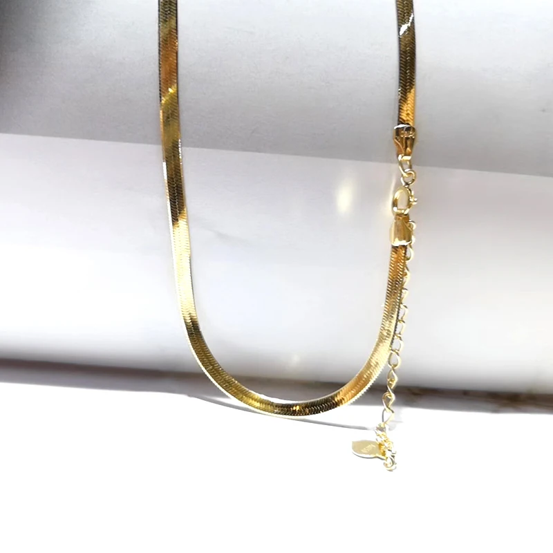 ANI 18K Au750 Solid Yellow Gold Chain Women Engagement Necklace Birthday Gift Fashion Ins Style Gold Necklace Female Jewlelry ANI 18K Au750 Solid Yellow Gold Chain Women Engagement Necklace Birthday Gift Fashion Ins Style Gold Necklace Female Jewlelry